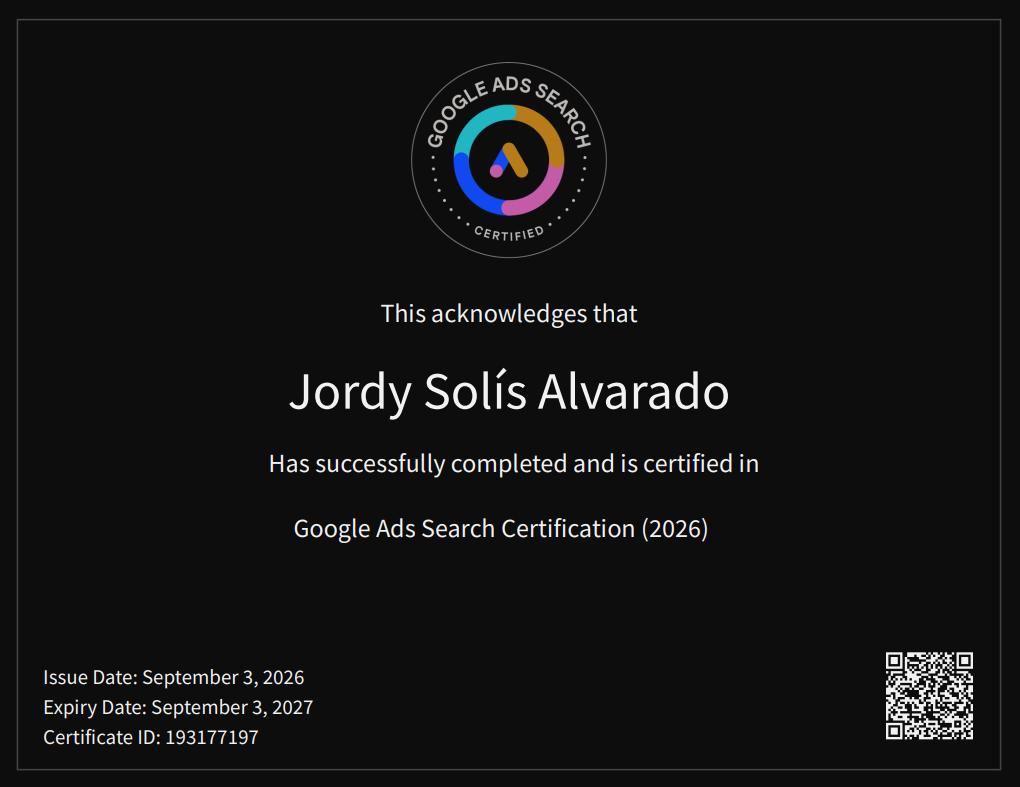 Google Ads Search Certification 2026
