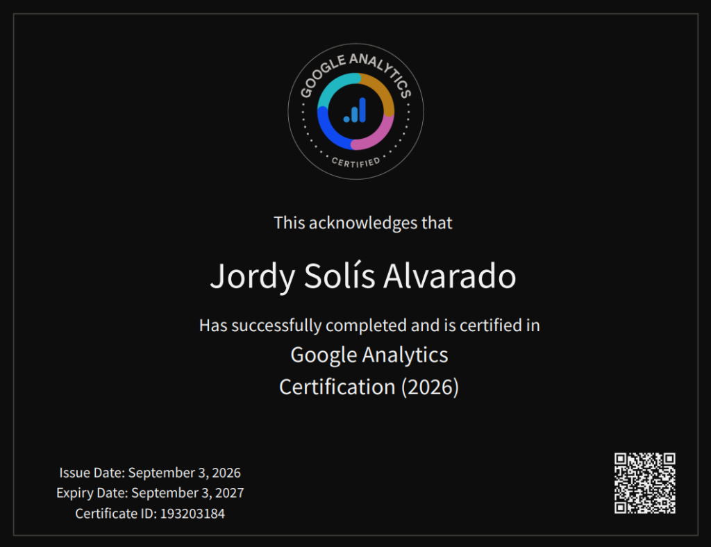 Google Analytics Certification 2026