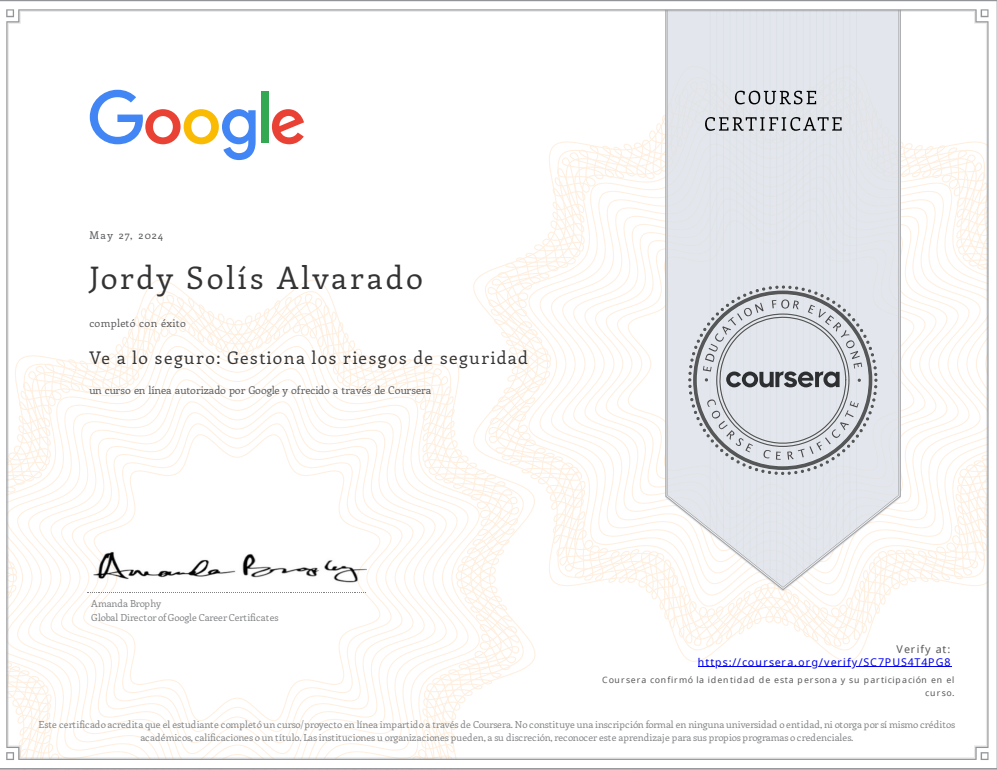 Google cybersecurity certificate